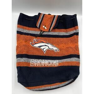Denver Broncos Woven Backpack with Drawstring Closure NWOT